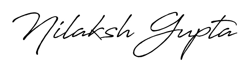 See photos of Nilaksh Gupta official signature. Check more albums & portfolios. Read reviews & check more about Antro_Vectra_Bolder font. Nilaksh Gupta signature style 7 images and pictures png