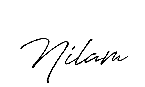 The best way (Antro_Vectra_Bolder) to make a short signature is to pick only two or three words in your name. The name Nilam include a total of six letters. For converting this name. Nilam signature style 7 images and pictures png