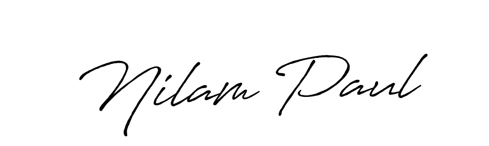 Nilam Paul stylish signature style. Best Handwritten Sign (Antro_Vectra_Bolder) for my name. Handwritten Signature Collection Ideas for my name Nilam Paul. Nilam Paul signature style 7 images and pictures png
