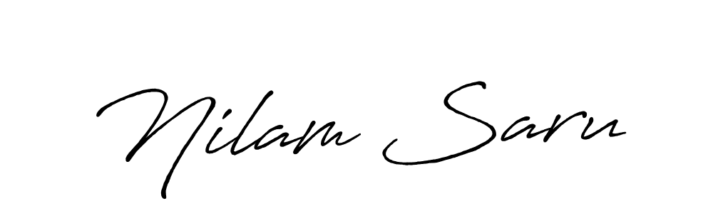 Create a beautiful signature design for name Nilam Saru. With this signature (Antro_Vectra_Bolder) fonts, you can make a handwritten signature for free. Nilam Saru signature style 7 images and pictures png