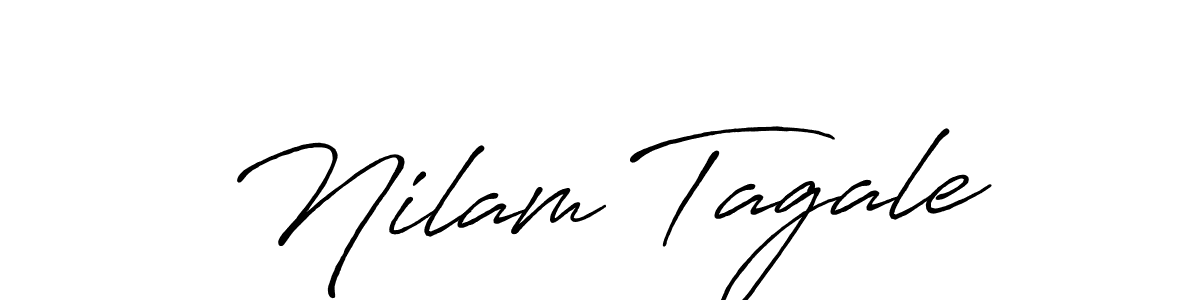 Use a signature maker to create a handwritten signature online. With this signature software, you can design (Antro_Vectra_Bolder) your own signature for name Nilam Tagale. Nilam Tagale signature style 7 images and pictures png