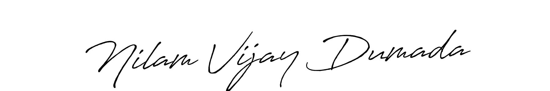Make a beautiful signature design for name Nilam Vijay Dumada. With this signature (Antro_Vectra_Bolder) style, you can create a handwritten signature for free. Nilam Vijay Dumada signature style 7 images and pictures png