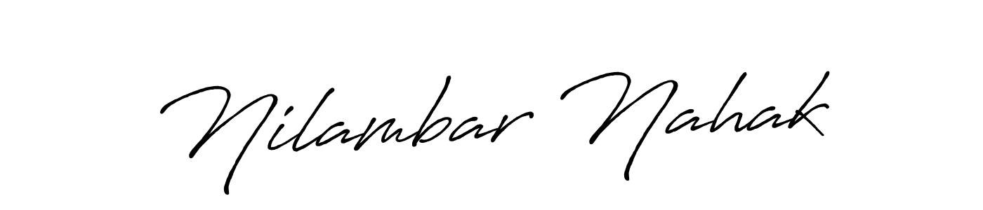 Design your own signature with our free online signature maker. With this signature software, you can create a handwritten (Antro_Vectra_Bolder) signature for name Nilambar Nahak. Nilambar Nahak signature style 7 images and pictures png