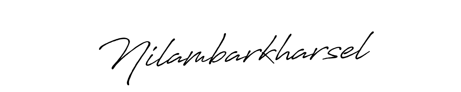 Create a beautiful signature design for name Nilambarkharsel. With this signature (Antro_Vectra_Bolder) fonts, you can make a handwritten signature for free. Nilambarkharsel signature style 7 images and pictures png