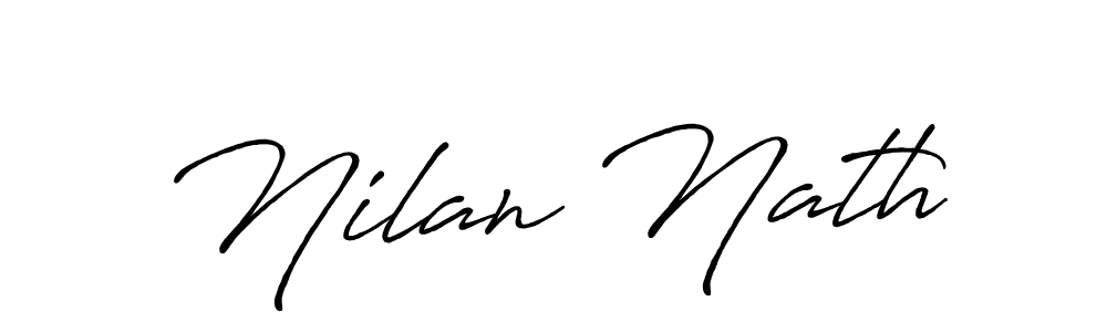 Make a beautiful signature design for name Nilan Nath. With this signature (Antro_Vectra_Bolder) style, you can create a handwritten signature for free. Nilan Nath signature style 7 images and pictures png