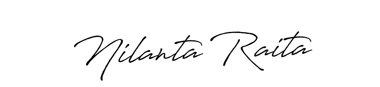 Make a beautiful signature design for name Nilanta Raita. With this signature (Antro_Vectra_Bolder) style, you can create a handwritten signature for free. Nilanta Raita signature style 7 images and pictures png