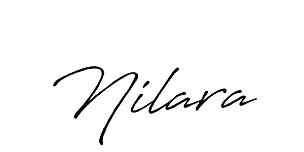 The best way (Antro_Vectra_Bolder) to make a short signature is to pick only two or three words in your name. The name Nilara include a total of six letters. For converting this name. Nilara signature style 7 images and pictures png