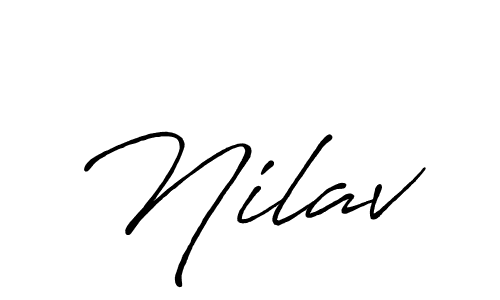 How to make Nilav signature? Antro_Vectra_Bolder is a professional autograph style. Create handwritten signature for Nilav name. Nilav signature style 7 images and pictures png