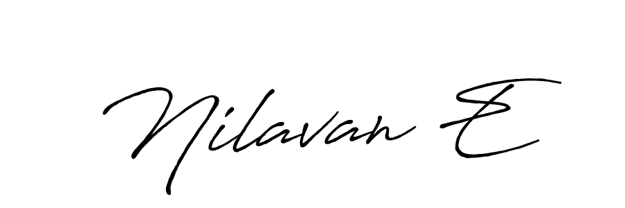 This is the best signature style for the Nilavan E name. Also you like these signature font (Antro_Vectra_Bolder). Mix name signature. Nilavan E signature style 7 images and pictures png