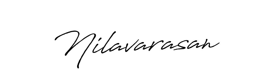 Use a signature maker to create a handwritten signature online. With this signature software, you can design (Antro_Vectra_Bolder) your own signature for name Nilavarasan. Nilavarasan signature style 7 images and pictures png