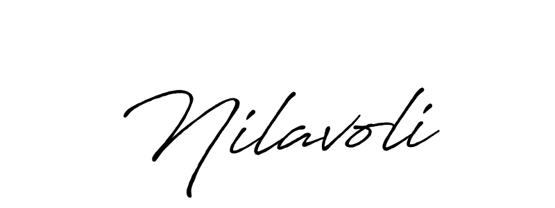 How to make Nilavoli signature? Antro_Vectra_Bolder is a professional autograph style. Create handwritten signature for Nilavoli name. Nilavoli signature style 7 images and pictures png