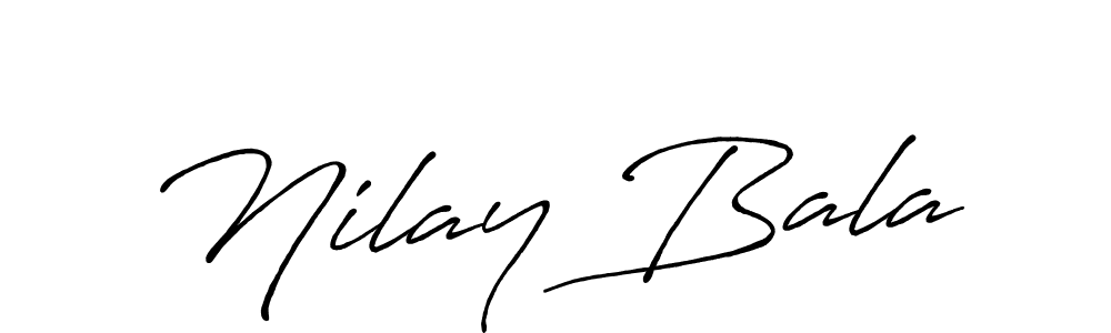 How to make Nilay Bala signature? Antro_Vectra_Bolder is a professional autograph style. Create handwritten signature for Nilay Bala name. Nilay Bala signature style 7 images and pictures png