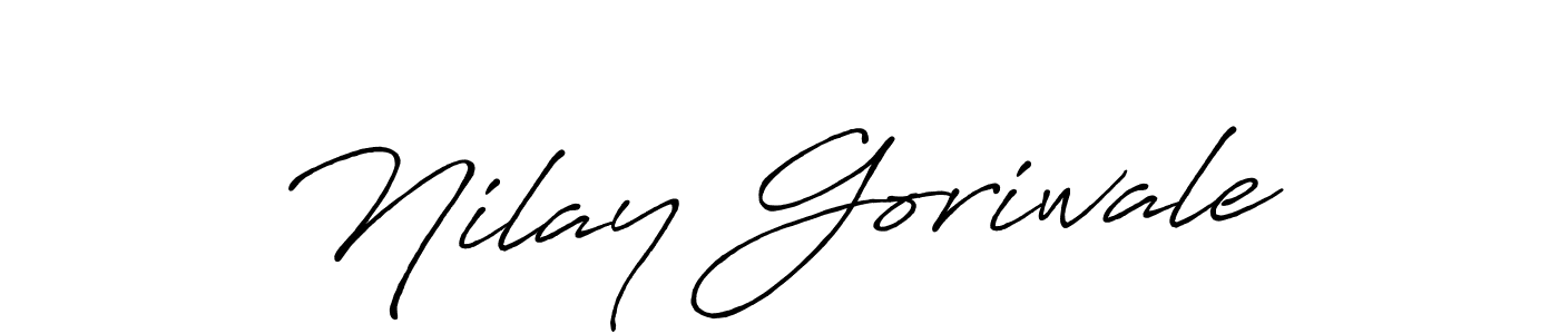 Design your own signature with our free online signature maker. With this signature software, you can create a handwritten (Antro_Vectra_Bolder) signature for name Nilay Goriwale. Nilay Goriwale signature style 7 images and pictures png