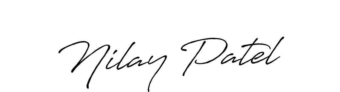 Use a signature maker to create a handwritten signature online. With this signature software, you can design (Antro_Vectra_Bolder) your own signature for name Nilay Patel. Nilay Patel signature style 7 images and pictures png