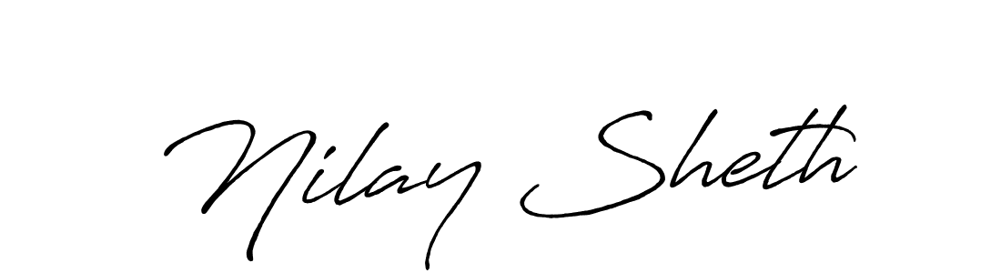 How to make Nilay Sheth signature? Antro_Vectra_Bolder is a professional autograph style. Create handwritten signature for Nilay Sheth name. Nilay Sheth signature style 7 images and pictures png