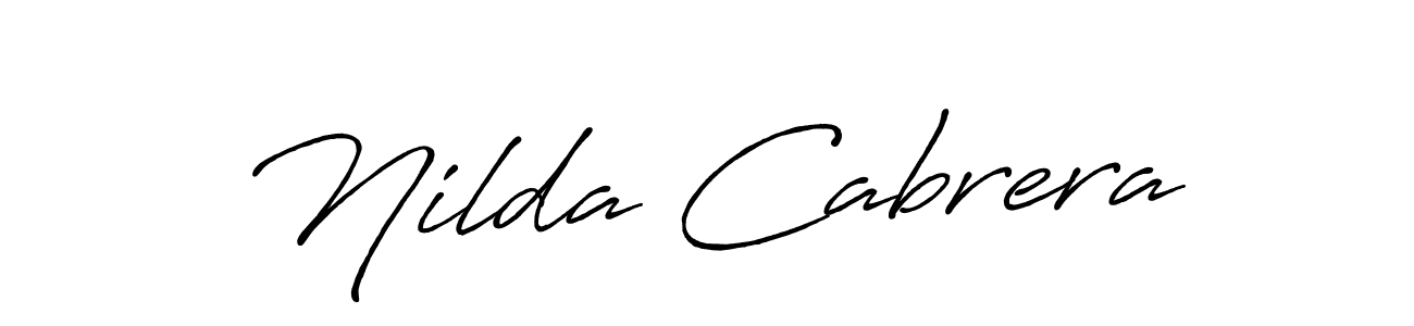 It looks lik you need a new signature style for name Nilda Cabrera. Design unique handwritten (Antro_Vectra_Bolder) signature with our free signature maker in just a few clicks. Nilda Cabrera signature style 7 images and pictures png
