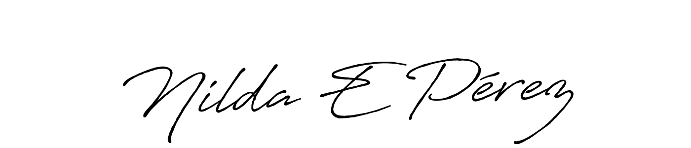 Also You can easily find your signature by using the search form. We will create Nilda E Pérez name handwritten signature images for you free of cost using Antro_Vectra_Bolder sign style. Nilda E Pérez signature style 7 images and pictures png