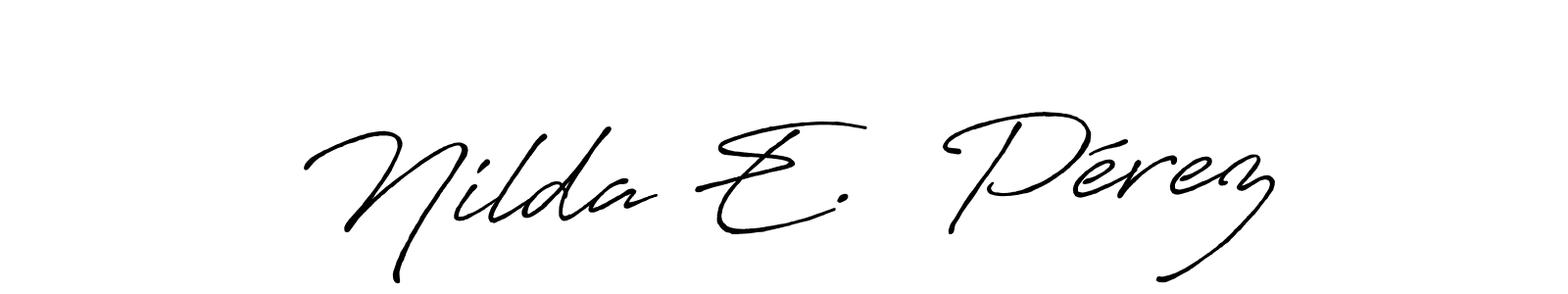 Make a beautiful signature design for name Nilda E.  Pérez. With this signature (Antro_Vectra_Bolder) style, you can create a handwritten signature for free. Nilda E.  Pérez signature style 7 images and pictures png