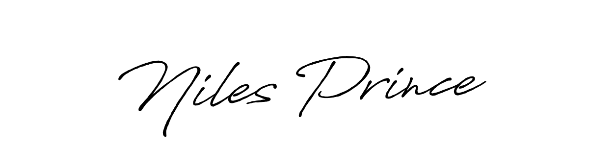 How to make Niles Prince name signature. Use Antro_Vectra_Bolder style for creating short signs online. This is the latest handwritten sign. Niles Prince signature style 7 images and pictures png