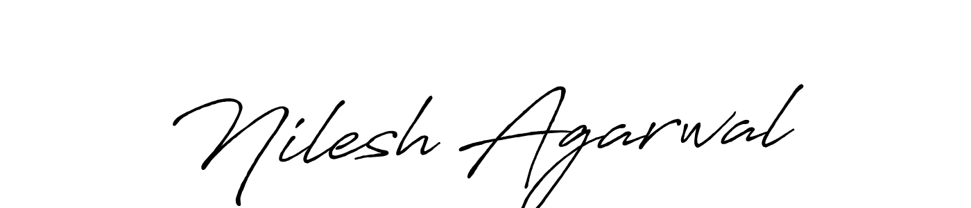 Antro_Vectra_Bolder is a professional signature style that is perfect for those who want to add a touch of class to their signature. It is also a great choice for those who want to make their signature more unique. Get Nilesh Agarwal name to fancy signature for free. Nilesh Agarwal signature style 7 images and pictures png