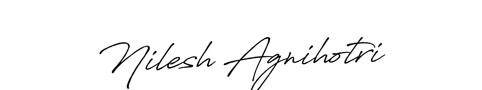 Design your own signature with our free online signature maker. With this signature software, you can create a handwritten (Antro_Vectra_Bolder) signature for name Nilesh Agnihotri. Nilesh Agnihotri signature style 7 images and pictures png