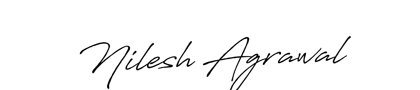 Antro_Vectra_Bolder is a professional signature style that is perfect for those who want to add a touch of class to their signature. It is also a great choice for those who want to make their signature more unique. Get Nilesh Agrawal name to fancy signature for free. Nilesh Agrawal signature style 7 images and pictures png