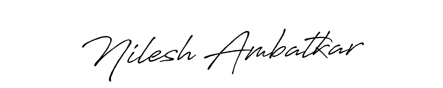 Make a beautiful signature design for name Nilesh Ambatkar. Use this online signature maker to create a handwritten signature for free. Nilesh Ambatkar signature style 7 images and pictures png