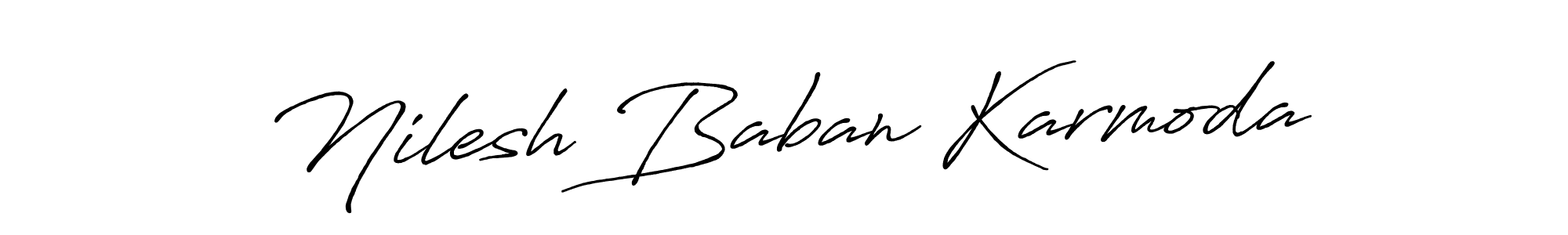 if you are searching for the best signature style for your name Nilesh Baban Karmoda. so please give up your signature search. here we have designed multiple signature styles  using Antro_Vectra_Bolder. Nilesh Baban Karmoda signature style 7 images and pictures png