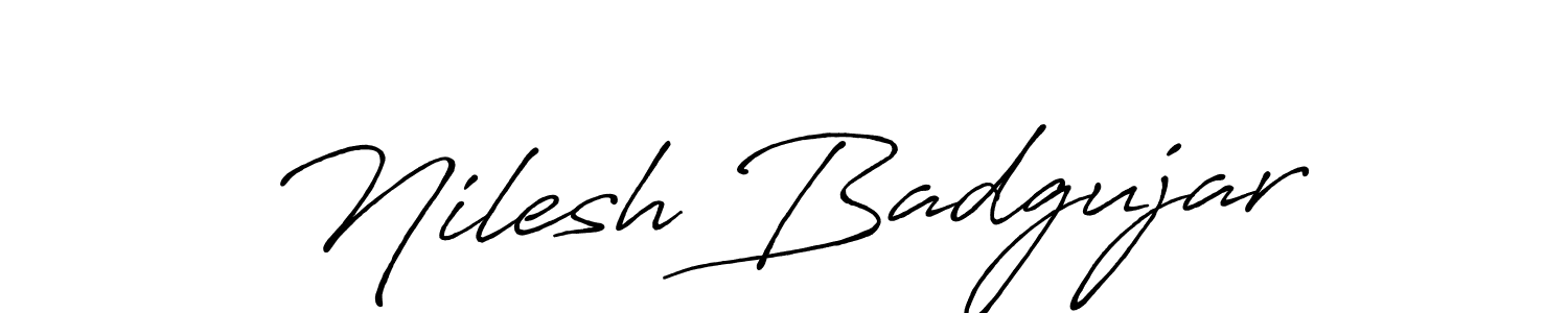 You can use this online signature creator to create a handwritten signature for the name Nilesh Badgujar. This is the best online autograph maker. Nilesh Badgujar signature style 7 images and pictures png