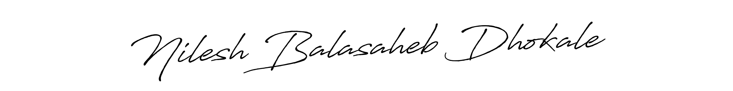 Antro_Vectra_Bolder is a professional signature style that is perfect for those who want to add a touch of class to their signature. It is also a great choice for those who want to make their signature more unique. Get Nilesh Balasaheb Dhokale name to fancy signature for free. Nilesh Balasaheb Dhokale signature style 7 images and pictures png