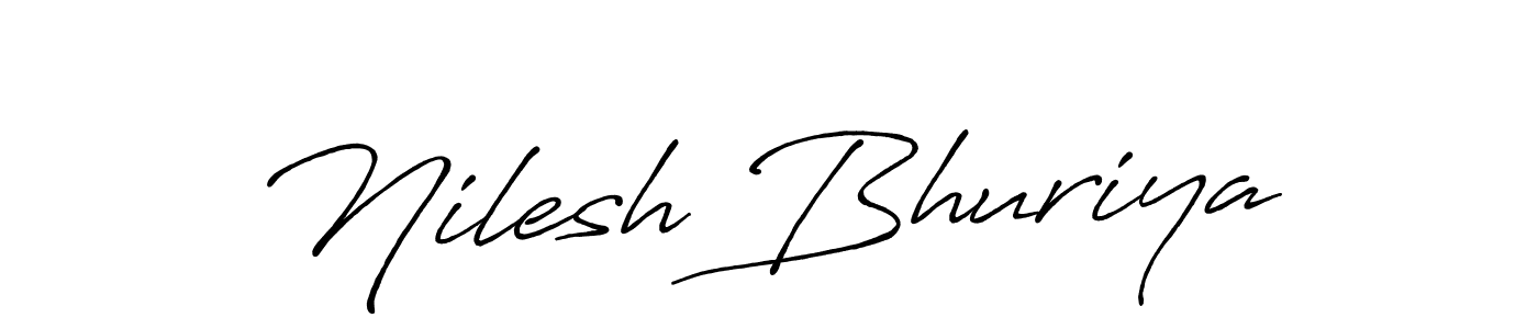 Nilesh Bhuriya stylish signature style. Best Handwritten Sign (Antro_Vectra_Bolder) for my name. Handwritten Signature Collection Ideas for my name Nilesh Bhuriya. Nilesh Bhuriya signature style 7 images and pictures png