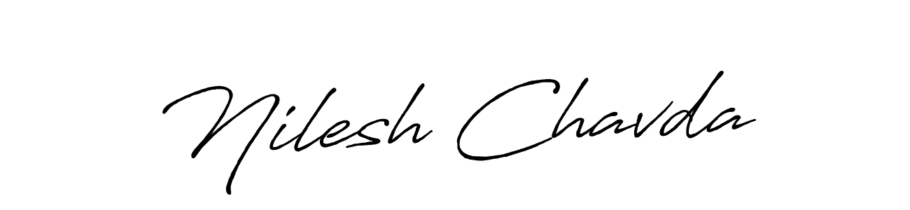 You can use this online signature creator to create a handwritten signature for the name Nilesh Chavda. This is the best online autograph maker. Nilesh Chavda signature style 7 images and pictures png