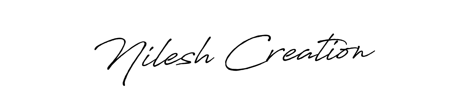 Also You can easily find your signature by using the search form. We will create Nilesh Creation name handwritten signature images for you free of cost using Antro_Vectra_Bolder sign style. Nilesh Creation signature style 7 images and pictures png