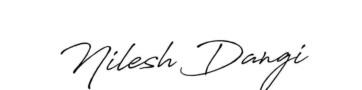 Make a beautiful signature design for name Nilesh Dangi. Use this online signature maker to create a handwritten signature for free. Nilesh Dangi signature style 7 images and pictures png