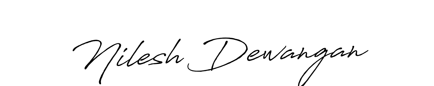 Use a signature maker to create a handwritten signature online. With this signature software, you can design (Antro_Vectra_Bolder) your own signature for name Nilesh Dewangan. Nilesh Dewangan signature style 7 images and pictures png