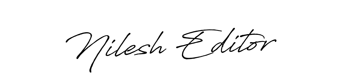 Make a beautiful signature design for name Nilesh Editor. Use this online signature maker to create a handwritten signature for free. Nilesh Editor signature style 7 images and pictures png