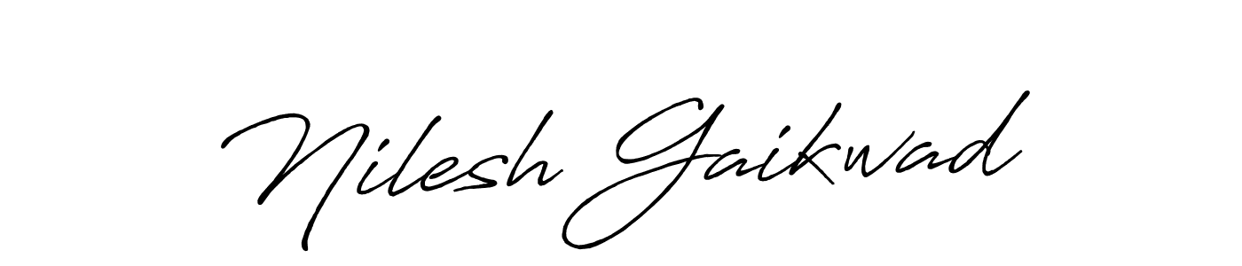 Antro_Vectra_Bolder is a professional signature style that is perfect for those who want to add a touch of class to their signature. It is also a great choice for those who want to make their signature more unique. Get Nilesh Gaikwad name to fancy signature for free. Nilesh Gaikwad signature style 7 images and pictures png