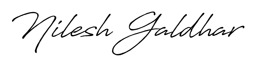 Enhance your business communications with Nilesh Galdhar signature in Antro_Vectra_Bolder lettering. Clean, modern, and universally compatible. Nilesh Galdhar signature style 7 images and pictures png