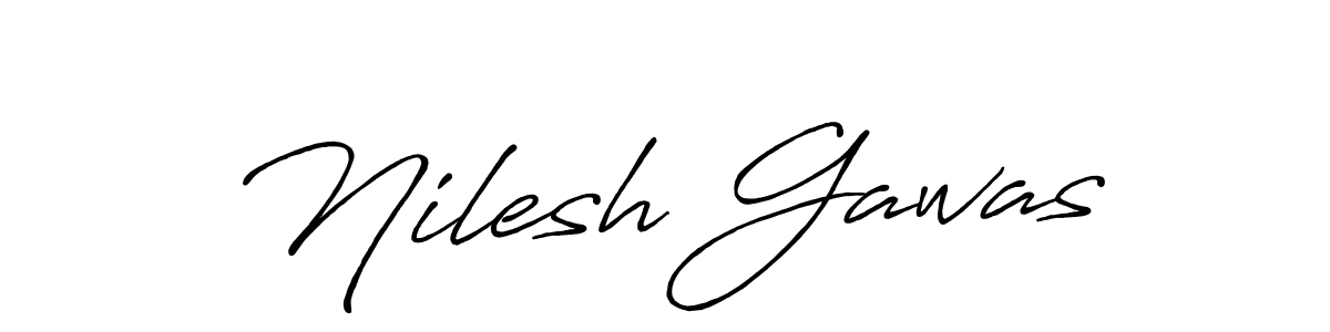 Make a beautiful signature design for name Nilesh Gawas. With this signature (Antro_Vectra_Bolder) style, you can create a handwritten signature for free. Nilesh Gawas signature style 7 images and pictures png