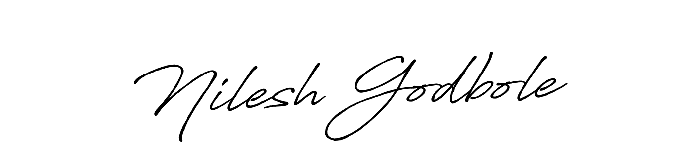 Nilesh Godbole stylish signature style. Best Handwritten Sign (Antro_Vectra_Bolder) for my name. Handwritten Signature Collection Ideas for my name Nilesh Godbole. Nilesh Godbole signature style 7 images and pictures png