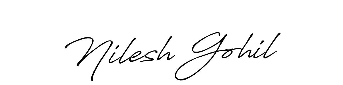 Make a beautiful signature design for name Nilesh Gohil. Use this online signature maker to create a handwritten signature for free. Nilesh Gohil signature style 7 images and pictures png