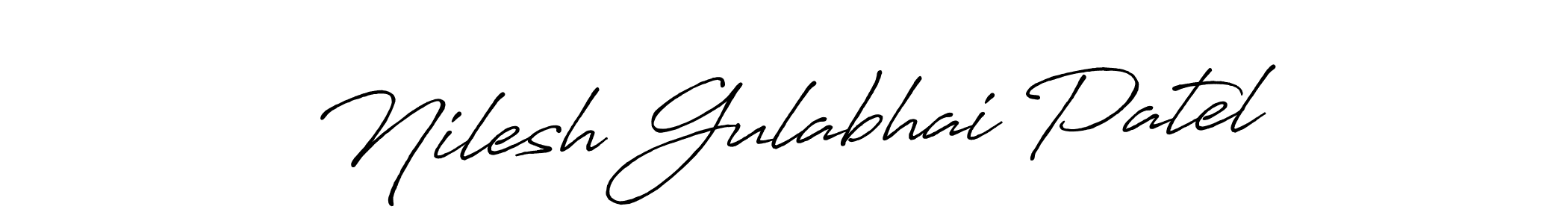 Antro_Vectra_Bolder is a professional signature style that is perfect for those who want to add a touch of class to their signature. It is also a great choice for those who want to make their signature more unique. Get Nilesh Gulabhai Patel name to fancy signature for free. Nilesh Gulabhai Patel signature style 7 images and pictures png