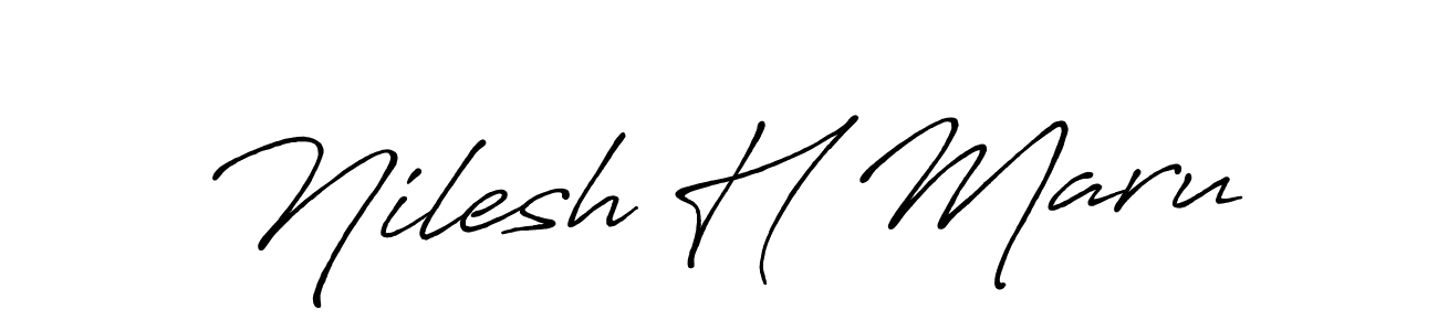 It looks lik you need a new signature style for name Nilesh H Maru. Design unique handwritten (Antro_Vectra_Bolder) signature with our free signature maker in just a few clicks. Nilesh H Maru signature style 7 images and pictures png