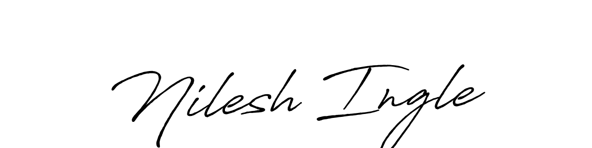 Design your own signature with our free online signature maker. With this signature software, you can create a handwritten (Antro_Vectra_Bolder) signature for name Nilesh Ingle. Nilesh Ingle signature style 7 images and pictures png