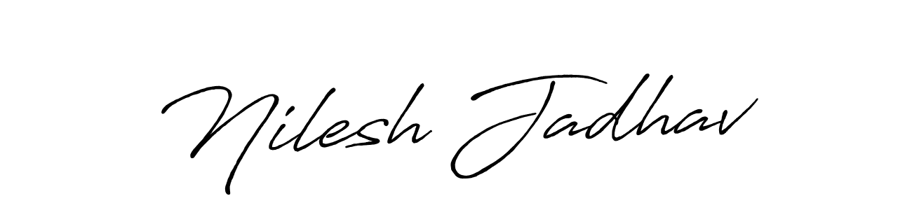 Also we have Nilesh Jadhav name is the best signature style. Create professional handwritten signature collection using Antro_Vectra_Bolder autograph style. Nilesh Jadhav signature style 7 images and pictures png