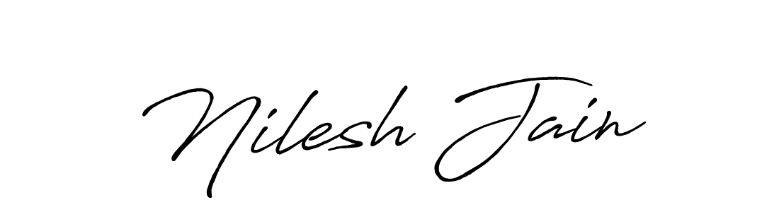 Design your own signature with our free online signature maker. With this signature software, you can create a handwritten (Antro_Vectra_Bolder) signature for name Nilesh Jain. Nilesh Jain signature style 7 images and pictures png