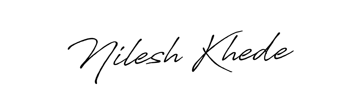 It looks lik you need a new signature style for name Nilesh Khede. Design unique handwritten (Antro_Vectra_Bolder) signature with our free signature maker in just a few clicks. Nilesh Khede signature style 7 images and pictures png