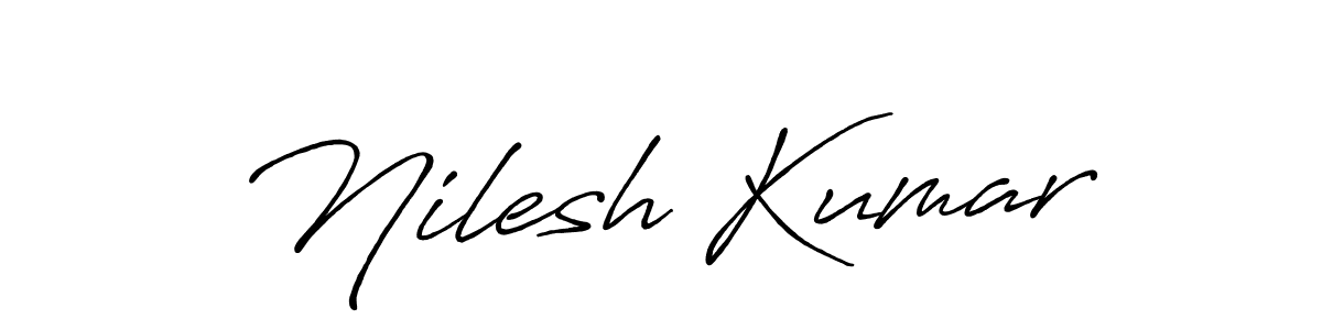 The best way (Antro_Vectra_Bolder) to make a short signature is to pick only two or three words in your name. The name Nilesh Kumar include a total of six letters. For converting this name. Nilesh Kumar signature style 7 images and pictures png