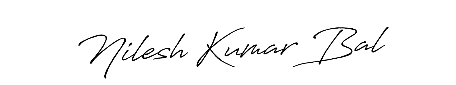 How to make Nilesh Kumar Bal signature? Antro_Vectra_Bolder is a professional autograph style. Create handwritten signature for Nilesh Kumar Bal name. Nilesh Kumar Bal signature style 7 images and pictures png