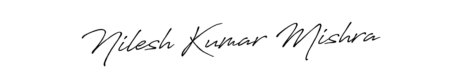 How to make Nilesh Kumar Mishra signature? Antro_Vectra_Bolder is a professional autograph style. Create handwritten signature for Nilesh Kumar Mishra name. Nilesh Kumar Mishra signature style 7 images and pictures png